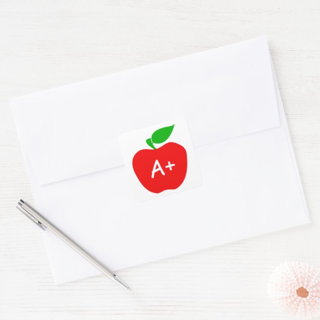 Sticker, Apple -, Customizable Quadratischer Aufkleber (Umschlag)