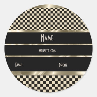 Sticker Art Deco Sepia Gold Black