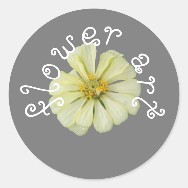 Sticker Art White Blume (Vorderseite)