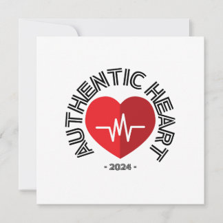 Sticker Authentic Heart 2024 Einladung