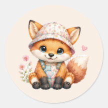 Sticker Baby Fuchs Aquarell | Baby Fox Sticker