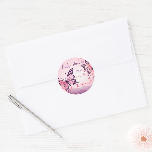 Sticker Baby Shower personalizado (Umschlag)