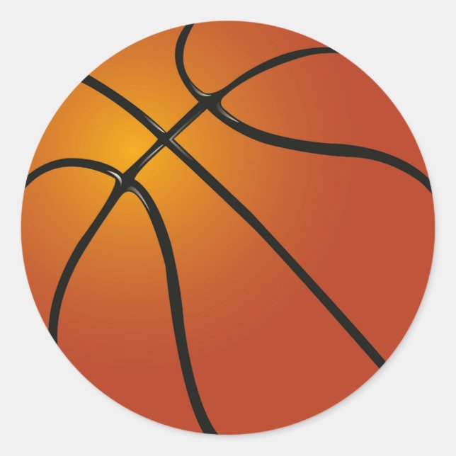 Sticker/Basketball Runder Aufkleber (Vorderseite)
