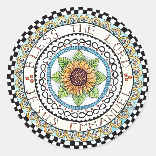 Sticker Bless für den Herrn Runde (Vorderseite)