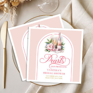 Sticker Blush und goldene Servietten Perlen und Pr