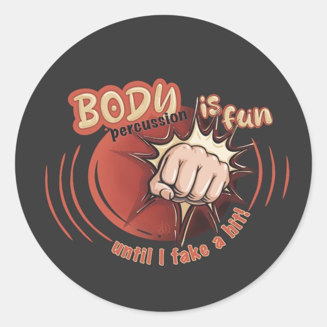Sticker body percussion is fun  (Vorderseite)