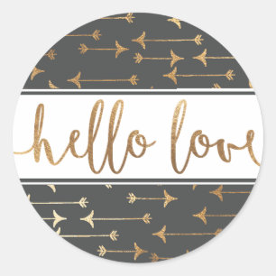 STICKER Boho Gold Arrow Modern Chic Baby Birne