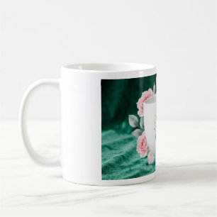 Sticker Book Tasse   Smaragdgrün Gold Floral Kaffe