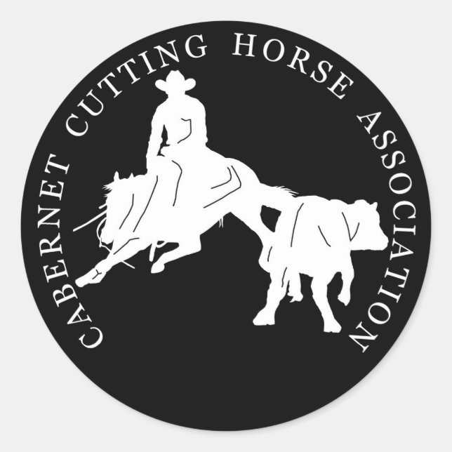 Sticker Cabernet CHA Noir Rond Blanc (Vorderseite)