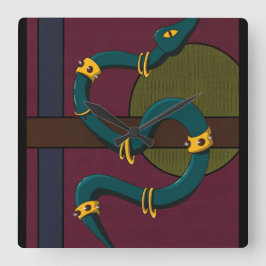 Sticker Carré Snake Quadratische Wanduhr
