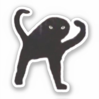 Sticker Cursed Cat Meme