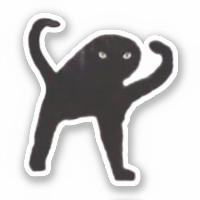 Sticker Cursed Cat Meme (Vorderseite)