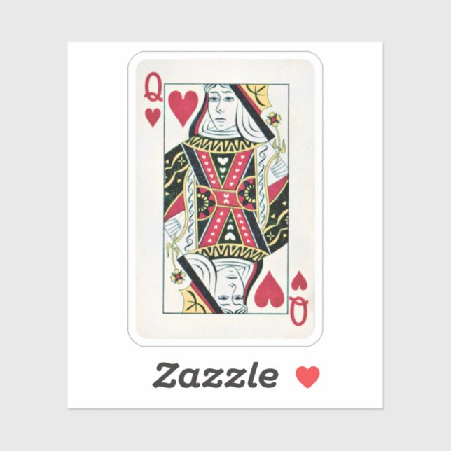 Sticker der Königin des Herzens (Blatt)