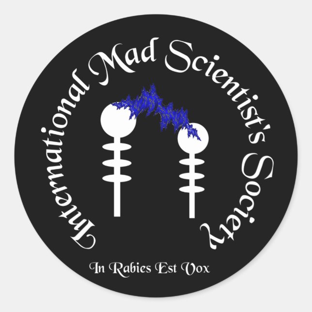 Sticker des Mad Scientist (Vorderseite)