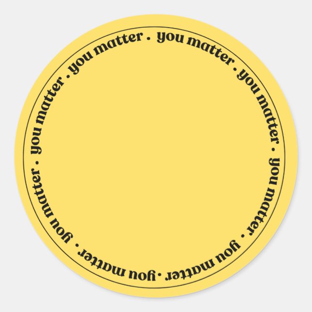 Sticker: Du bist wichtig von The Program Runder Aufkleber (Vorderseite)