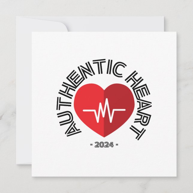 Sticker Echtes Herz 2024 Einladung (Vorderseite)