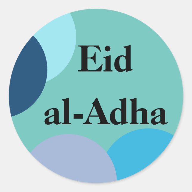 Sticker,eid al-adha,muslim,islamic,eid mubarak runder aufkleber (Vorderseite)