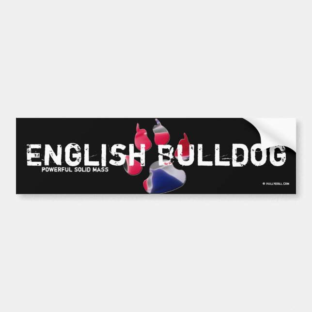 Sticker English Bulldog Autoaufkleber (Vorne)