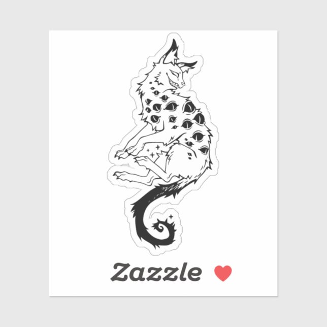 Sticker "Eyed beast" (Blatt)