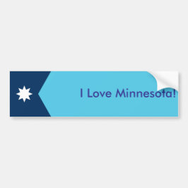 Sticker Flag of Minnesota, USA Autoaufkleber