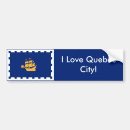 Sticker Flag of Quebec City, Canada Autoaufkleber