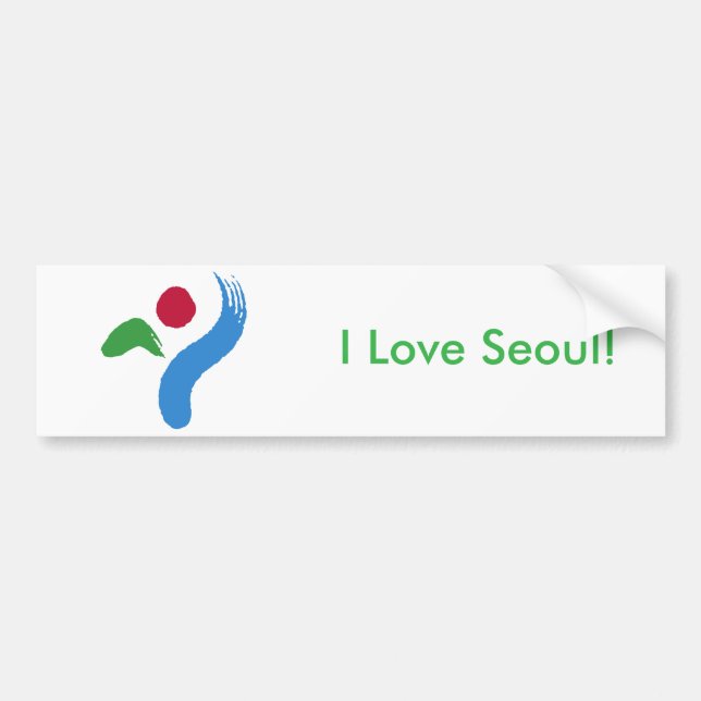 Sticker Flag of Seoul, South Korea Autoaufkleber (Vorne)