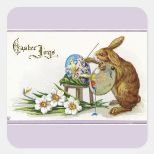 Sticker für Artist Oster Bunny Lavender Square