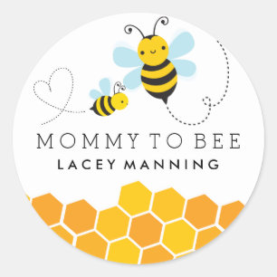 Sticker für Baby Shower Mommy To Bee