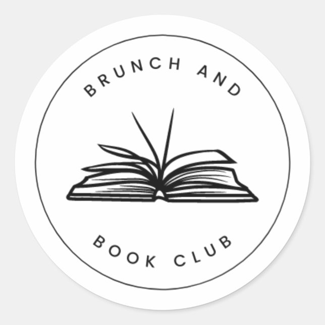 Sticker für Brunch und Book Club (Vorderseite)