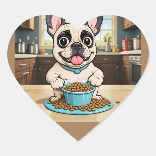Sticker für Bulldog-Cartoon (Vorderseite)
