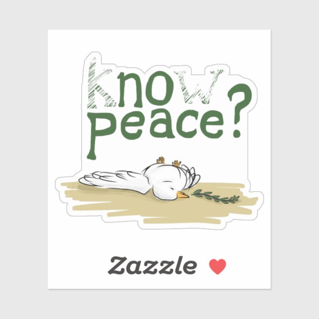 Sticker für Bürgerrechtsaktivisten 'Know Peace' (Blatt)