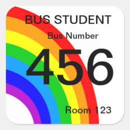 Sticker für Busstudenten - Regenbogen