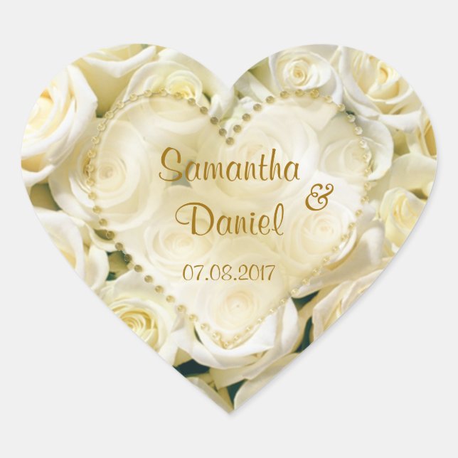 Sticker für cremefarbene Rose (Vorderseite)