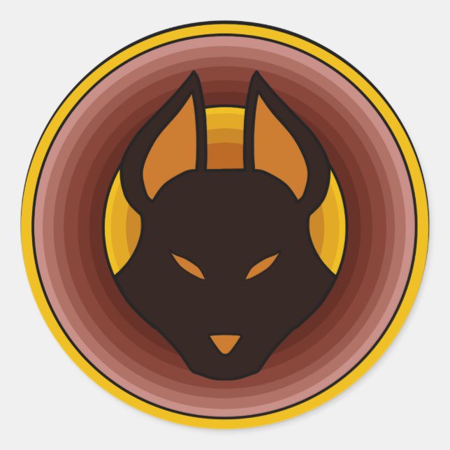 Sticker für das alte ägyptische Gütezeichen Wepwaw (Vorderseite)