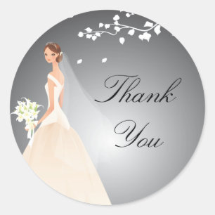 Sticker für das Black & Gray Bride Brautparty