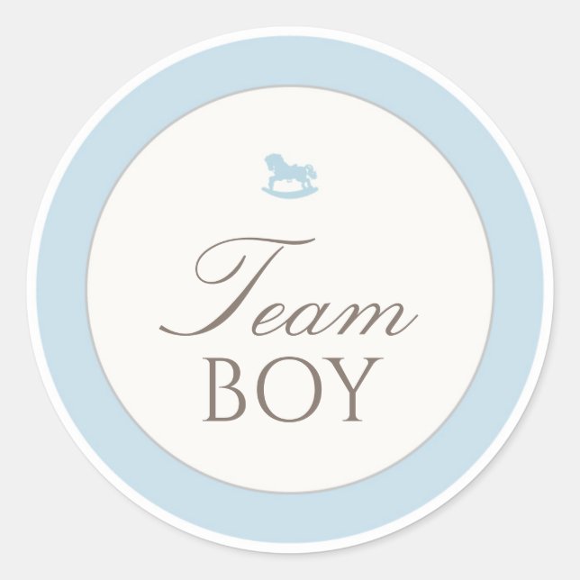 Sticker für das Geschlecht-Enthüllungs-Team Junge  (Vorderseite)
