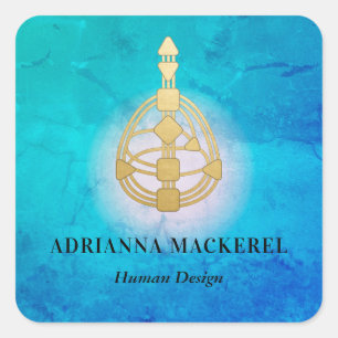 Sticker für das menschliche Design Body Graph Squa