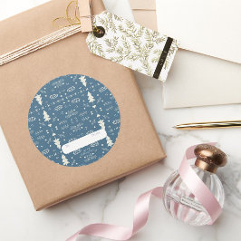 Sticker für das Urlaubsmuster - Blau - Set von 6