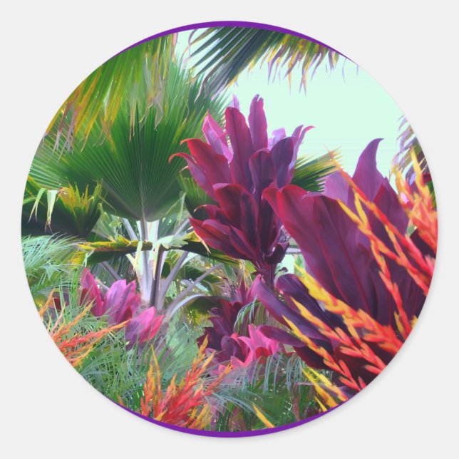 Sticker für den Hawaiianischen Tropengarten (Vorderseite)