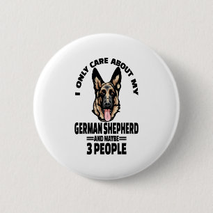 Sticker für deutsche Hirten - Ich kümmere mich nur Button