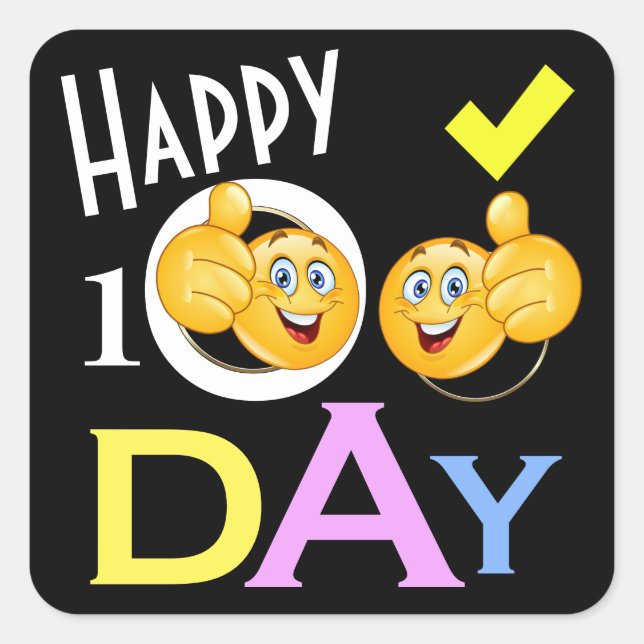 Sticker für die 100. Tagesschule (Vorderseite)