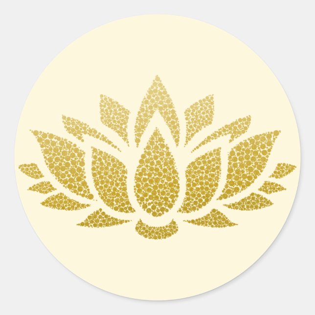 Sticker für die Abstrakte Lotus-Blume (Vorderseite)