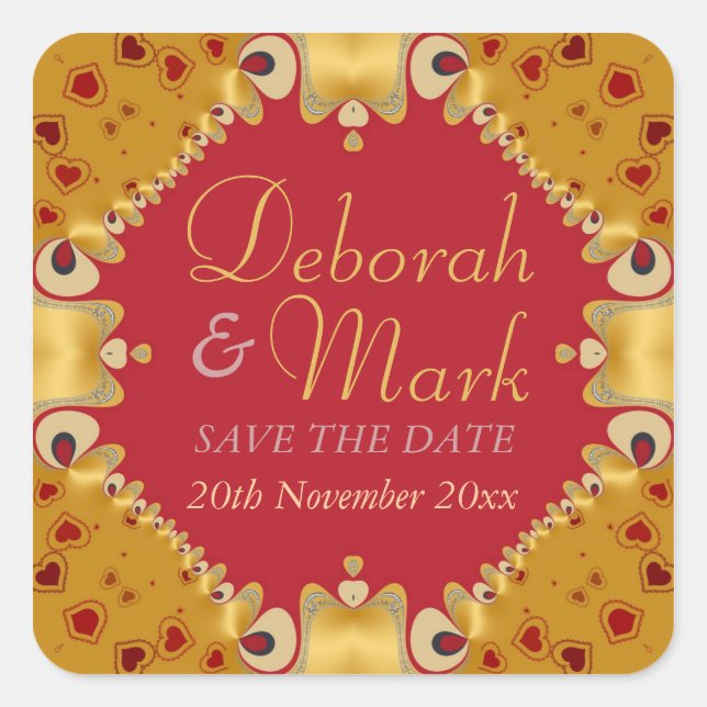 Sticker für die Ankündigung von Goldherzen (Vorderseite)