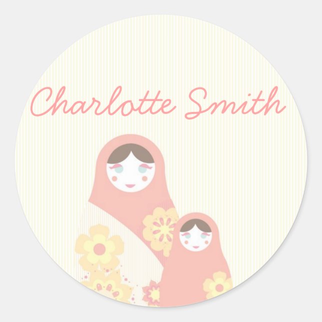 Sticker für die Babushka-Puppe (Vorderseite)