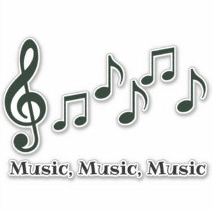 Sticker für die Kontur von Musiknotes