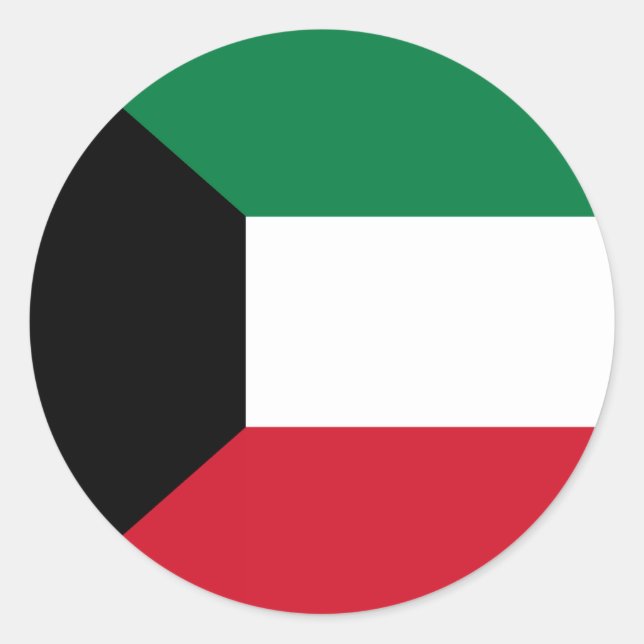 Sticker für die Kuwait-Flagge (Vorderseite)