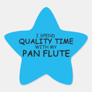 Sticker für die Qualitätszeit Pan Flute Star