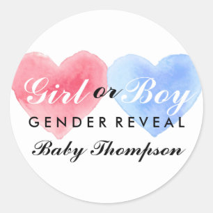Sticker für eine Watercolor Heart-Geschlechtsenthü