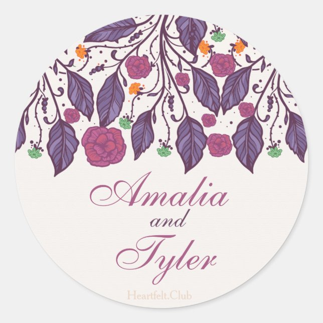 Sticker für elegante Blätter (Vorderseite)