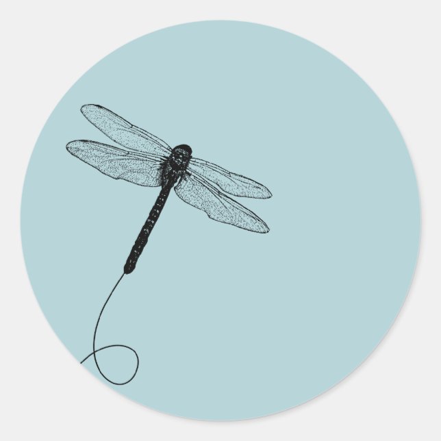 Sticker für Elegante Dragonfly (Vorderseite)